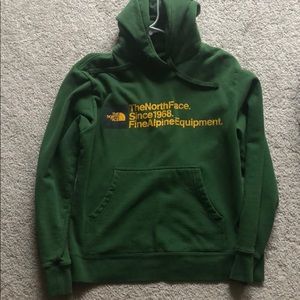 Green Northface Hoodie Size medium
